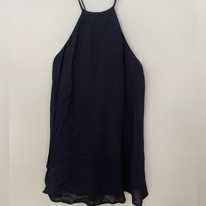 Tobi High Neck Black Mini Dress